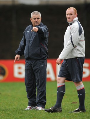 07.02.08 - Wales Rugby Training - Wales Coach, Warren Gatland makes a point during training 