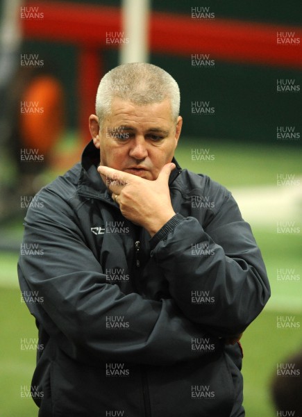 07.02.08 - Wales Rugby Training - Wales Coach, Warren Gatland looks on during training 