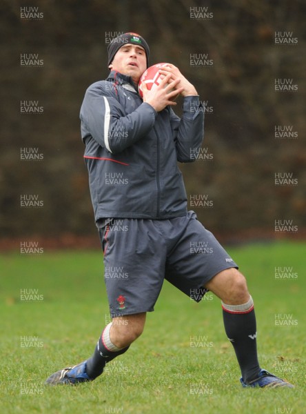 07.02.08 - Wales Rugby Training - jamie Roberts in action during training 