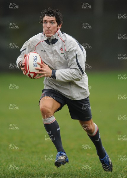 07.02.08 - Wales Rugby Training - James Hook in action during training 