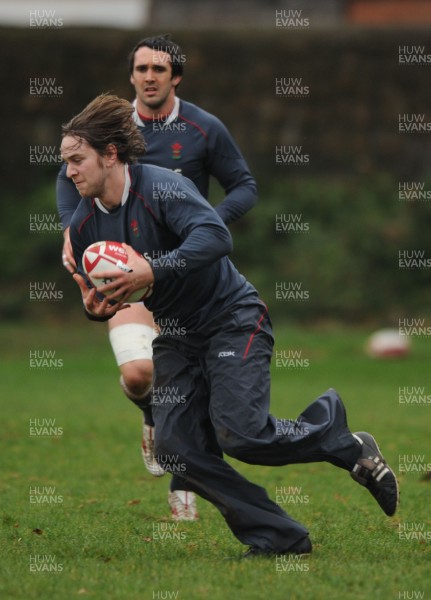 07.02.08 - Wales Rugby Training - Ryan Jones in action during training 