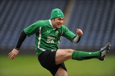 07.02.09 - Wales Rugby Training - Stephen Jones in action during training. 