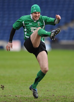 07.02.09 - Wales Rugby Training - Stephen Jones in action during training. 