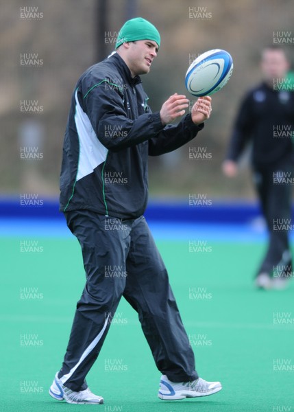 07.02.09 - Wales Rugby Training - Jamie Roberts in action during training. 