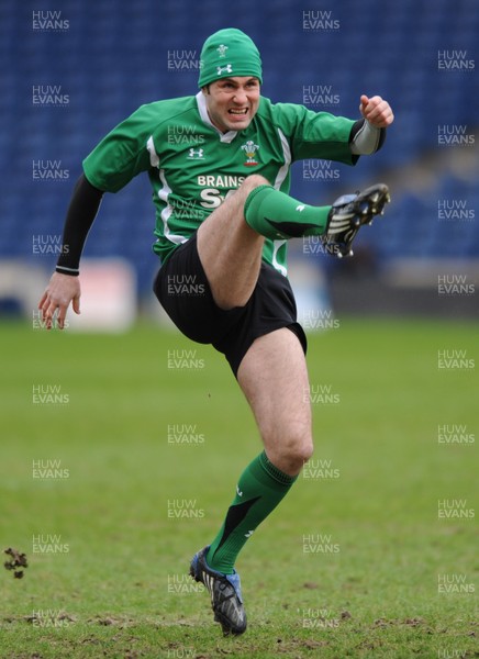 07.02.09 - Wales Rugby Training - Stephen Jones in action during training. 