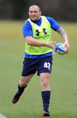 07.02.11 - Wales Rugby Training - Craig Mitchell during training. 
