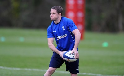 07.02.11 - Wales Rugby Training - Shane Williams during training. 