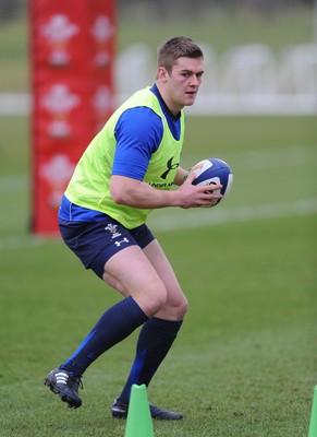 07.02.11 - Wales Rugby Training - Dan Lydiate during training. 