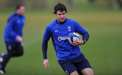 07.02.11 - Wales Rugby Training - Mike Phillips during training. 