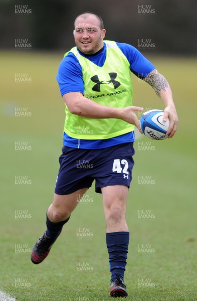 07.02.11 - Wales Rugby Training - Craig Mitchell during training. 