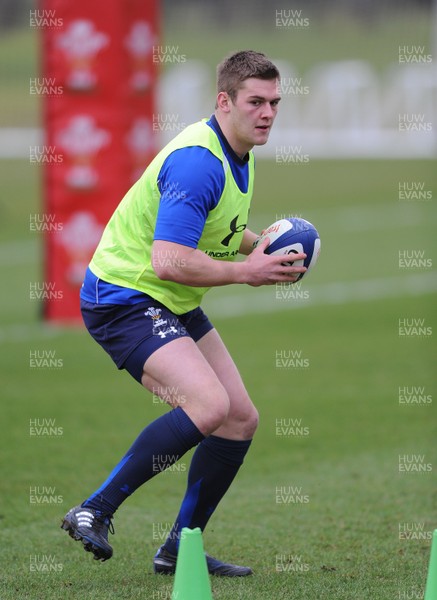 07.02.11 - Wales Rugby Training - Dan Lydiate during training. 