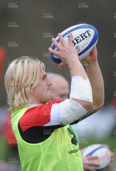 070213 - Wales Rugby Training -Richard Hibbard during training