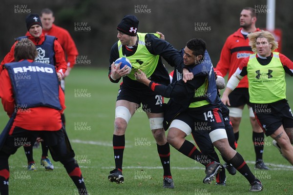 070213 - Wales Rugby Training -Ryan Jones during training