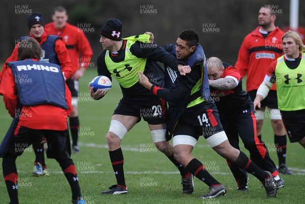 070213 - Wales Rugby Training -Ryan Jones during training