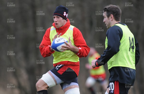 070213 - Wales Rugby Training -Justin Tipuric and Ryan Jones during training