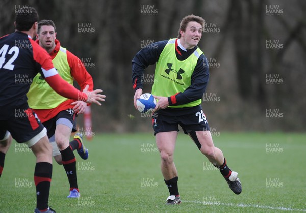 070213 - Wales Rugby Training -Jonathan Davies during training