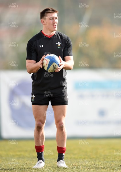 070219 - Wales Rugby Training - Josh Adams during training