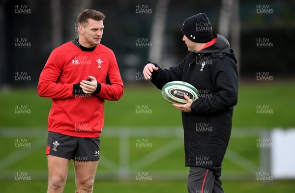 070220 - Wales Rugby Training - Dan Biggar and Stephen Jones