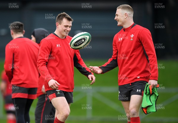 070220 - Wales Rugby Training - Nick Tompkins and Johnny McNicholl