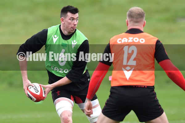 070222 - Wales Rugby Training - Adam Beard during training
