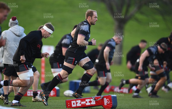 070223 - Wales Rugby Training - Alun Wyn Jones during training