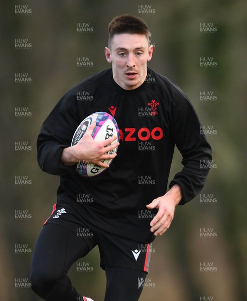 070223 - Wales Rugby Training - Josh Adams during training
