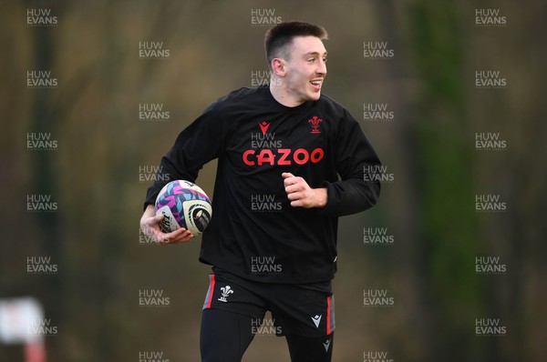 070223 - Wales Rugby Training - Josh Adams during training