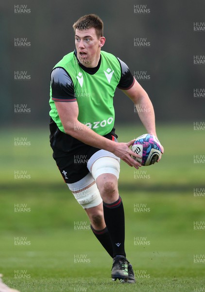 070223 - Wales Rugby Training - Adam Beard during training