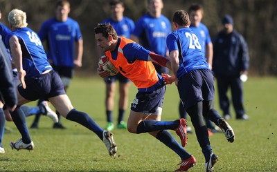 07.03.11 - Wales Rugby Training - Lee Byrne during training. 