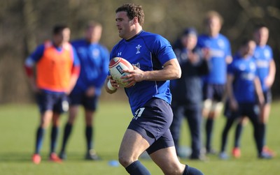 07.03.11 - Wales Rugby Training - Jamie Roberts during training. 