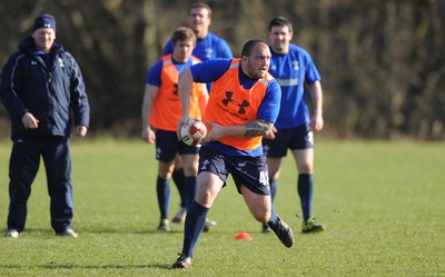 07.03.11 - Wales Rugby Training - Craig Mitchell during training. 