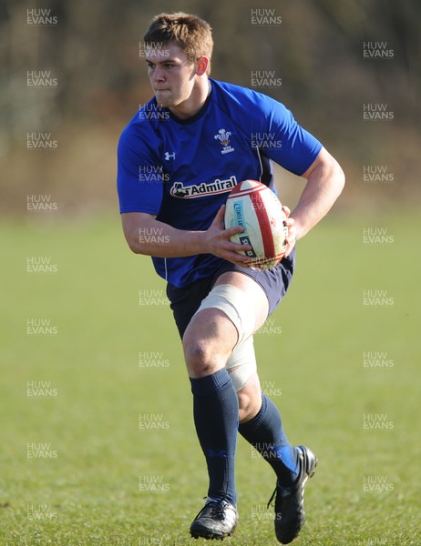 07.03.11 - Wales Rugby Training - Dan Lydiate during training. 