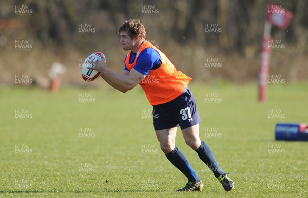 07.03.11 - Wales Rugby Training - Leigh Halfpenny during training. 