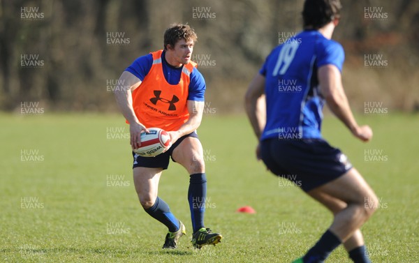07.03.11 - Wales Rugby Training - Leigh Halfpenny during training. 
