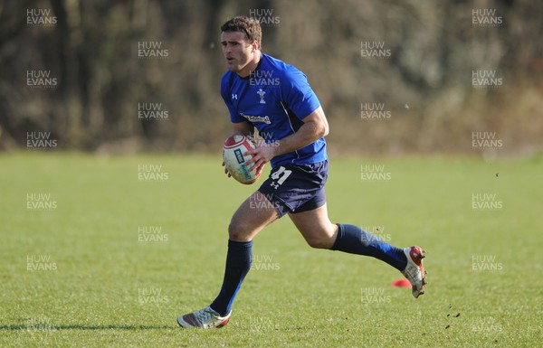 07.03.11 - Wales Rugby Training - Jamie Roberts during training. 