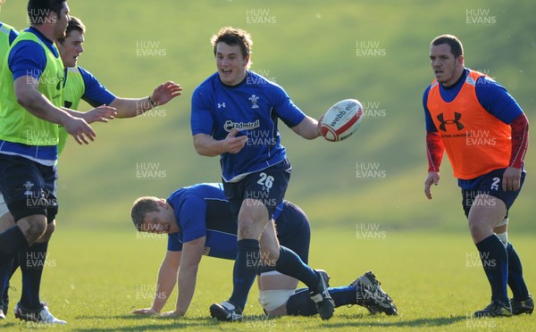 07.03.11 - Wales Rugby Training - Jonathan Davies during training. 