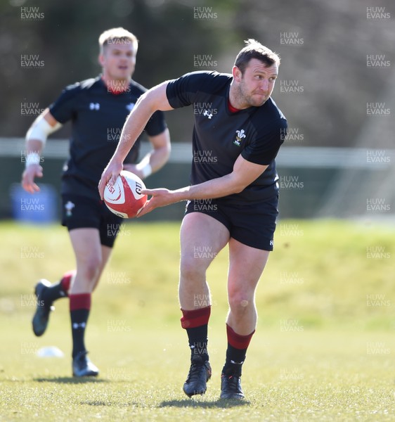 070318 - Wales Rugby Training - Hadleigh Parkes during training