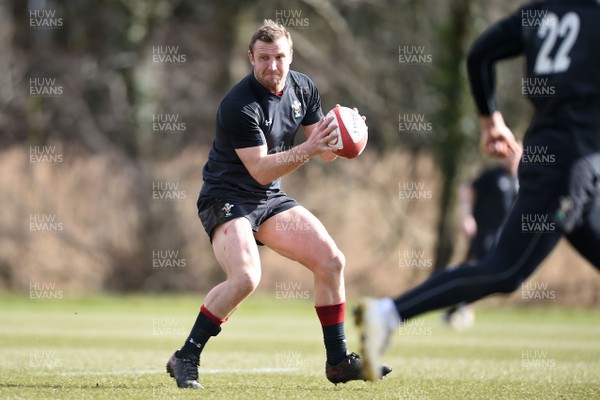 070318 - Wales Rugby Training - Hadleigh Parkes during training