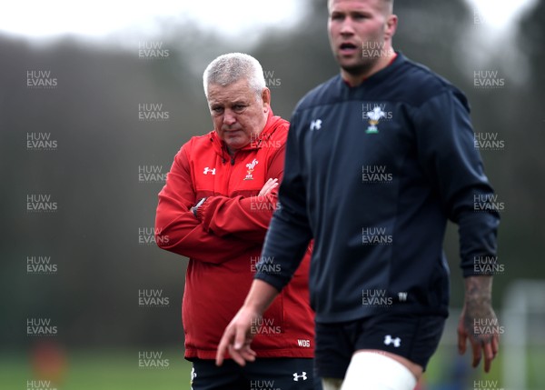 070319 - Wales Rugby Training - Warren Gatland during training
