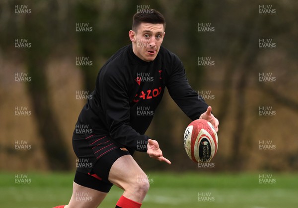070322 - Wales Rugby Training - Josh Adams during training