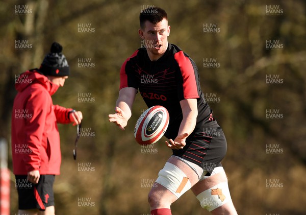 070322 - Wales Rugby Training - Adam Beard during training