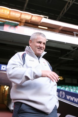 08.02.08 Wales rugby training,Millennium Stadium... Wales Coach Warren Gatland arrives for training. 