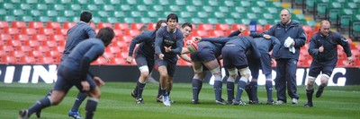 08.02.08 Wales rugby training,Millennium Stadium... Wales Mike Phillips in training. 
