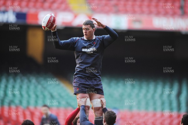 08.02.08 Wales rugby training,Millennium Stadium... Wales Ian Evans in training. 