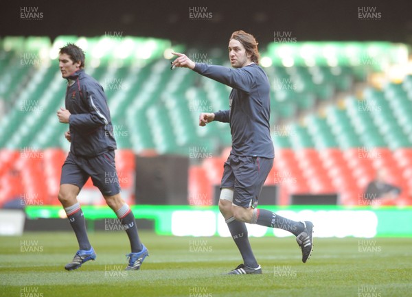 08.02.08 Wales rugby training,Millennium Stadium... Wales Ryan Jones in training. 