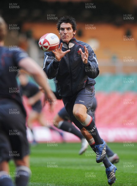 08.02.08 Wales rugby training,Millennium Stadium... Wales James Hook in training. 