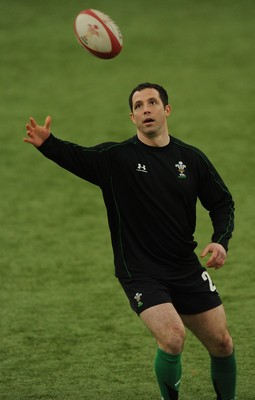 08.02.10 - Wales Rugby Training - Gareth Cooper during training. 