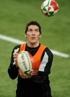 08.02.10 - Wales Rugby Training - James Hook during training. 