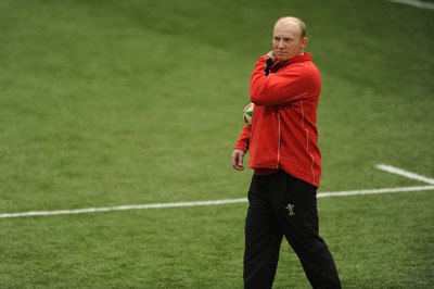 08.02.10 - Wales Rugby Training - Wales kicking coach Neil Jenkins during training. 