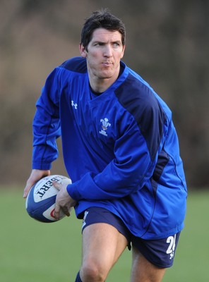 08.02.11 - Wales Rugby Training - James Hook in action during training. 